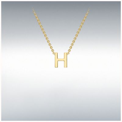 IBB 9ct Y/g Fine Initial Necklace H 1.19.0157