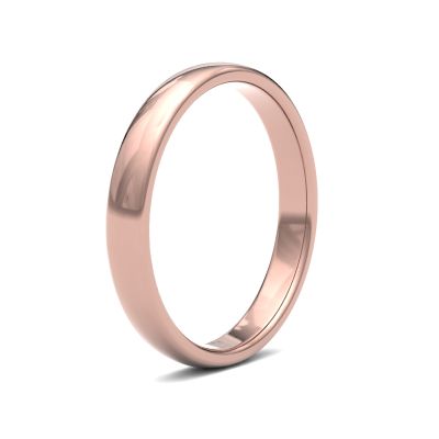 James Moore Wedding Rings | 9ct Rose Gold | 2.5mm | Medium | Premium Court | AG_2.5LMP-9R