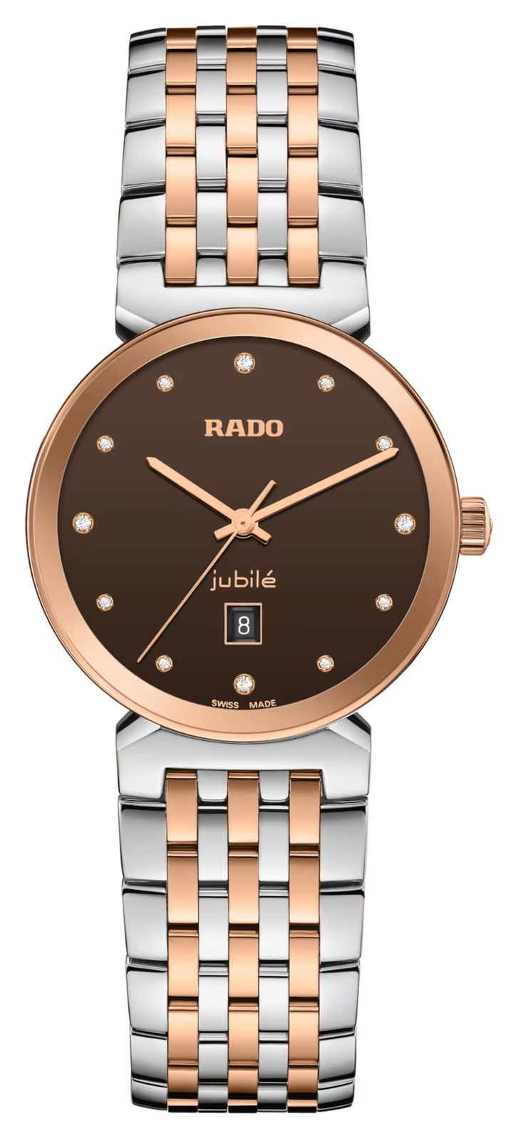 RADO Florence diamants quartz (30 mm) cadran marron rayons montre