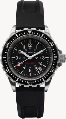 Marathon TSAR Large Diver's Quartz (41mm) Black Dial / Black Silicone Strap WW194007SS-0130