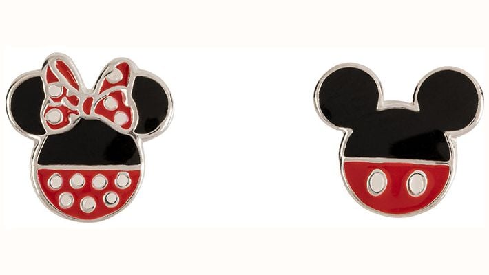 Disney Sterling Silver Mickey and Minnie Earrings E906665SL.PA