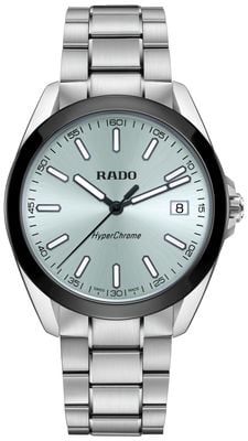 RADO Hyperchrome 石英（41.5 毫米）冰蓝色太阳纹表盘/不锈钢表带 R32280213