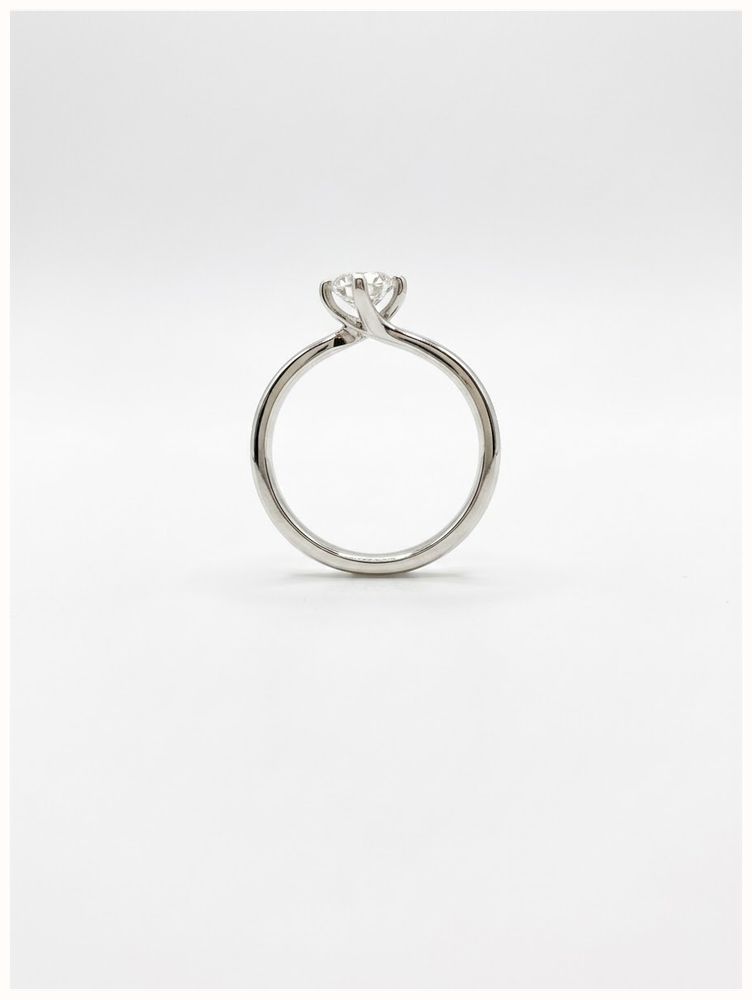 0.50ct Round Brilliant Natural Diamond Platinum Solitaire Ring IGI Certified FCD28377 - vista alternativa 3