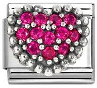 Nomination Classic Dotted Heart Cubic Zirconia Charm 330327/08