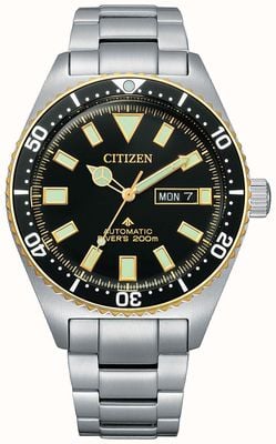 Citizen Promaster diver automatique (45mm) cadran noir / bracelet acier inoxydable NY0125-83E