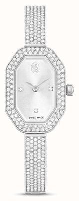Swarovski Damen-Dextera-Armband (20 mm) mit silbernem Zifferblatt und Kristallbesatz aus Edelstahl 5672977