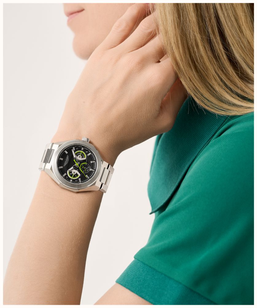 Aston Martin Thrill TKS W Quartz Multifunction (42mm) Black Dial / Stainless Steel Bracelet MTRI1F505 - alternate view 5