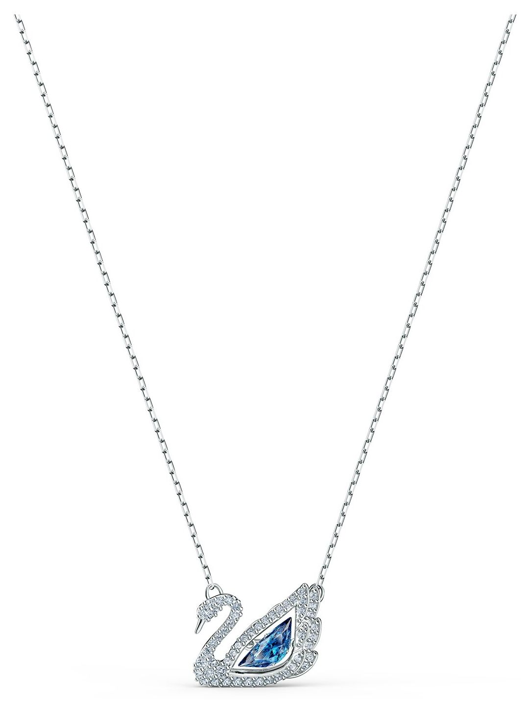 Swarovski | cygne dansant | collier en cristal bleu | bijoux