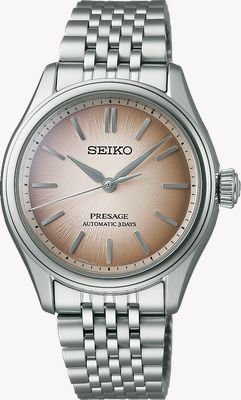 Seiko Presage 经典系列“fushi-iro”自动腕表（36毫米）浅棕色表盘/不锈钢表带 SPB523J1