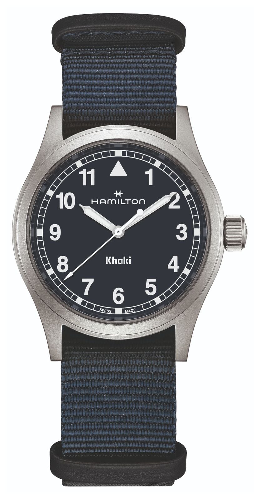 Hamilton Quartz Khaki Field (38 mm) cadran bleu / bracelet montre