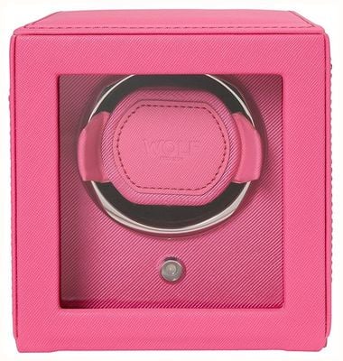 WOLF Cub Single Watch Winder with Cover - Tutti Frutti Pink 461190