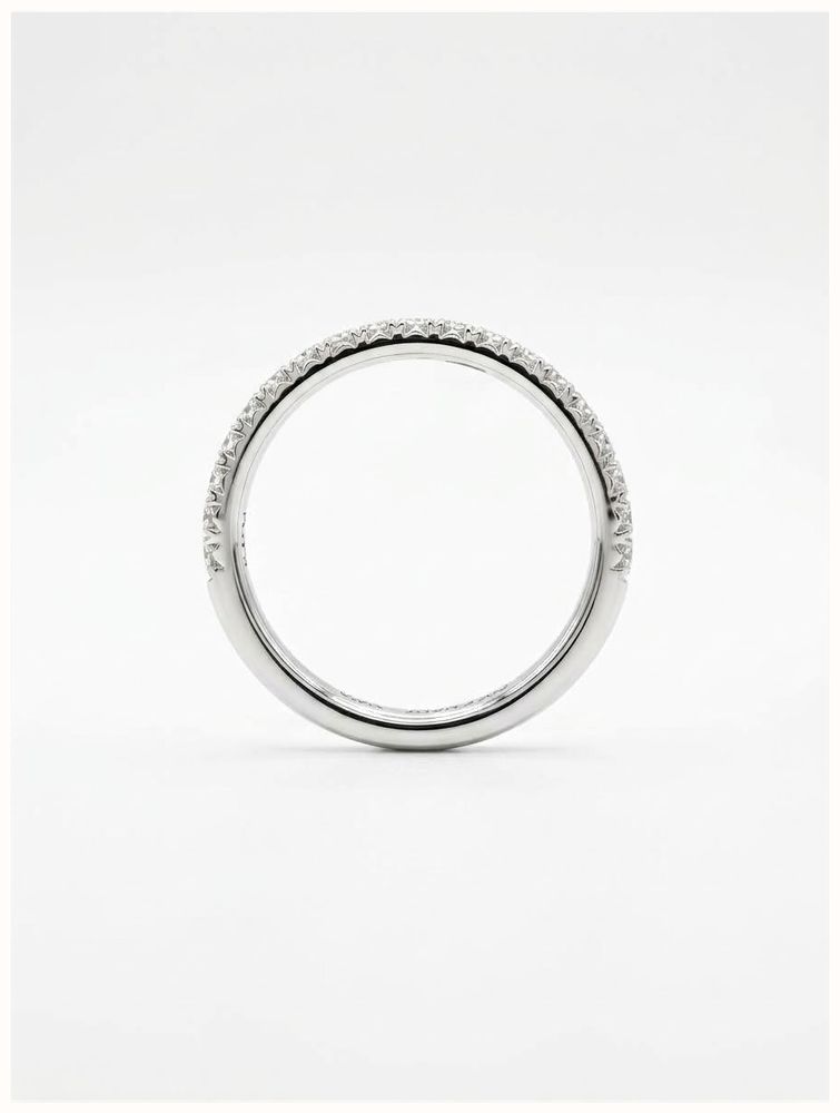 0.33ct Round Brilliant Natural Diamond Platinum Half Eternity Ring HET100161/P - alternate view 3
