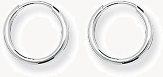 Silver Tiny 10mm Round Sleeper Earrings G5531