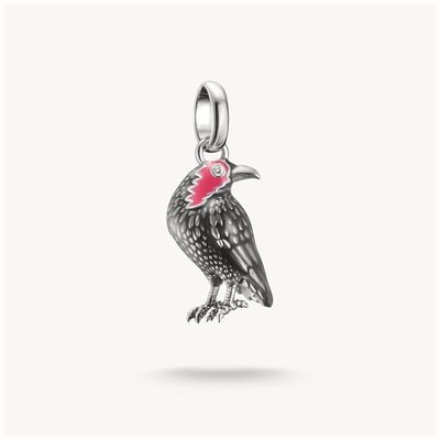 Thomas Sabo Silver Charm Pendant Crow Wednesday Zirconia Connect CC1318-691-11