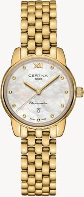 Certina DS-8 Quartz (27.5mm) Mother of Pearl Dial / Gold PVD Stainless Steel C0330513311800