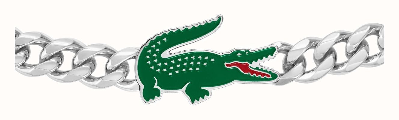 LACOSTE ブレスレット 2040146 CROCODILE ACCESORY SILVER Lacoste Women's CROCODILE Collection Chain Bracelet