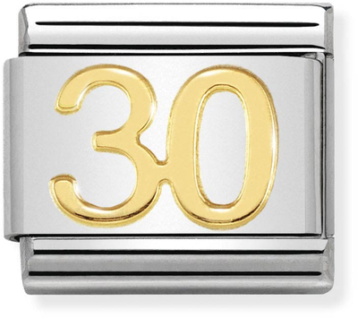 Nomination Classic 30 18ct Gold & Steel Charm 030109/40