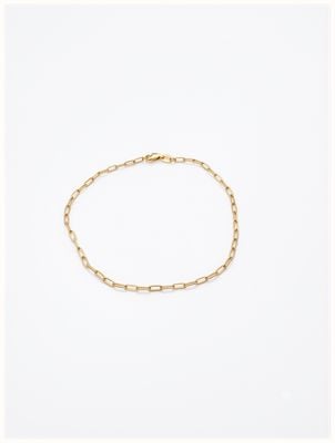 Allied Gold 9ct Yellow Gold Bracelet paperclip style AG 7.5" HPPC-170-9Y-7.5