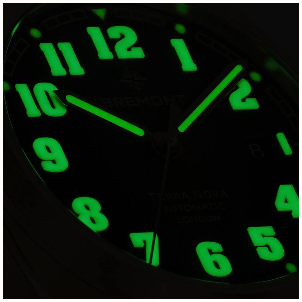 Bremont Terra Nova Date Automatic Bronze (40.5mm) Gradient Green Metal Dial / Khaki Green Nubuck Leather TN40-DT-BZ-GN-L-S - vista alternativa 5
