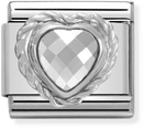 Nomination Classic Heart Sterling Silver & Steel Charm 330603/010