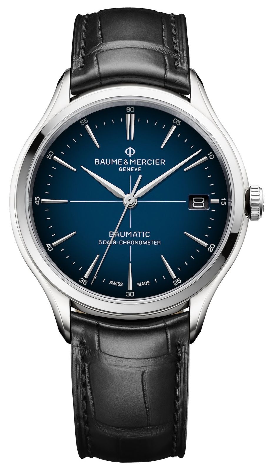 Baume & Mercier Clifton | baumatic | cadran bleu cadran | montre