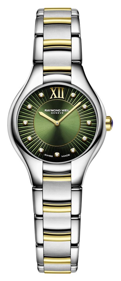 Raymond Weil Noemia diamant quartz (24 mm) cadran vert montre