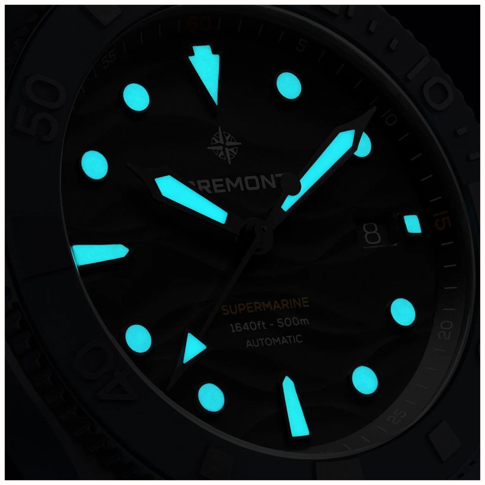 Bremont Supermarine Full Ceramic Deep Blue Limited Edition (43mm) Black 3D Pattern Dial / Blue Hybrid Strap SM43-DT-BLCER-BK-L-S - alternate view 5
