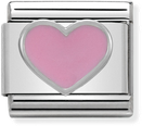 Nomination Classic Pink Hearts Sterling Silver & Steel Enamel Charm 330202/18