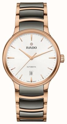 RADO Centrix Automatic (39.5mm) Black Dial / Grey High-Tech Ceramic & Rose-Gold PVD Stainless Steel R30017012