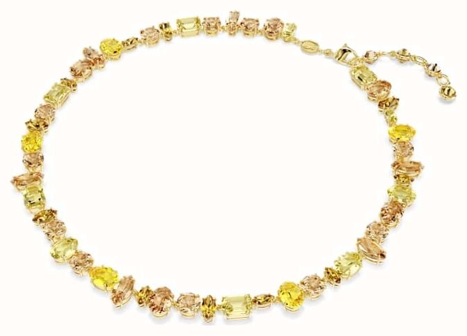 ★SWAROVSKI★ Gema Tennis Gold Tone Necklace 5714836 Swarovski Gema Tennis Mixed Cuts Necklace 5714836