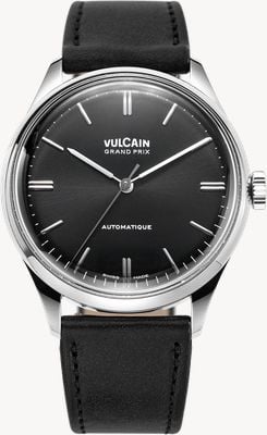 Vulcain Grand prix自动机械表（39毫米）黑色太阳纹表盘/黑色小牛皮表带 670171A00.BAC201