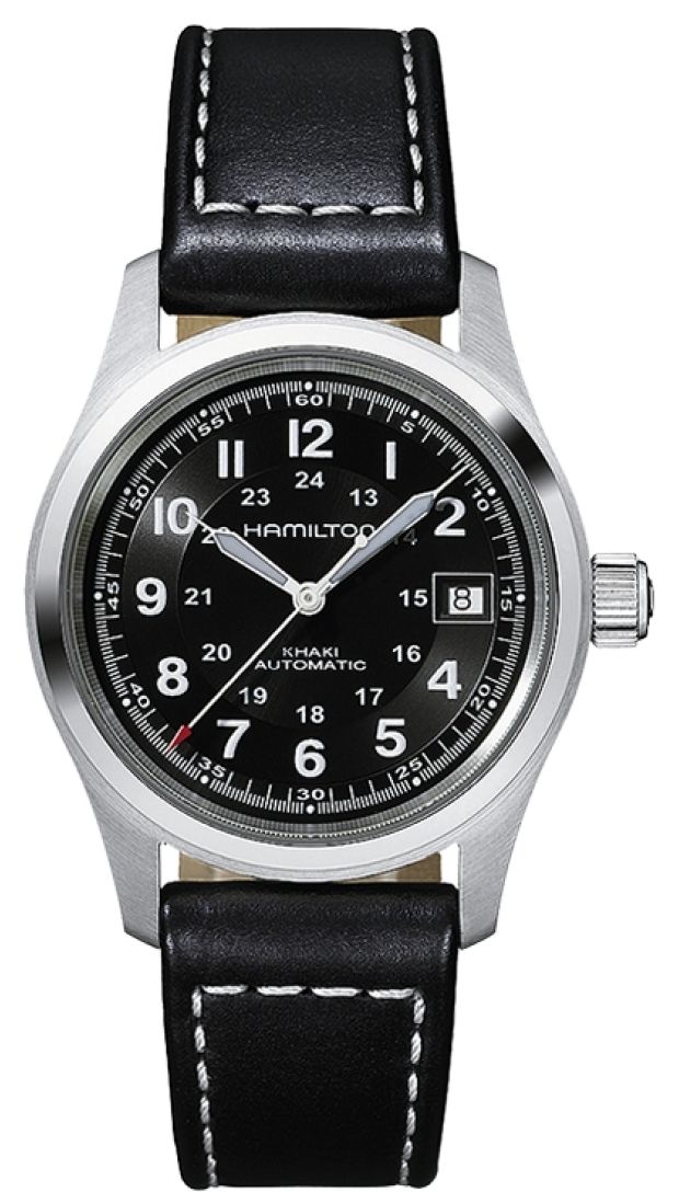 Hamilton Champ kaki automatique (38 mm) cadran noir / montre