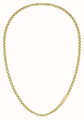 Lacoste L’ESSENTIEL Gold Plated Embellished Petite Pique Pattern Necklace 2040122