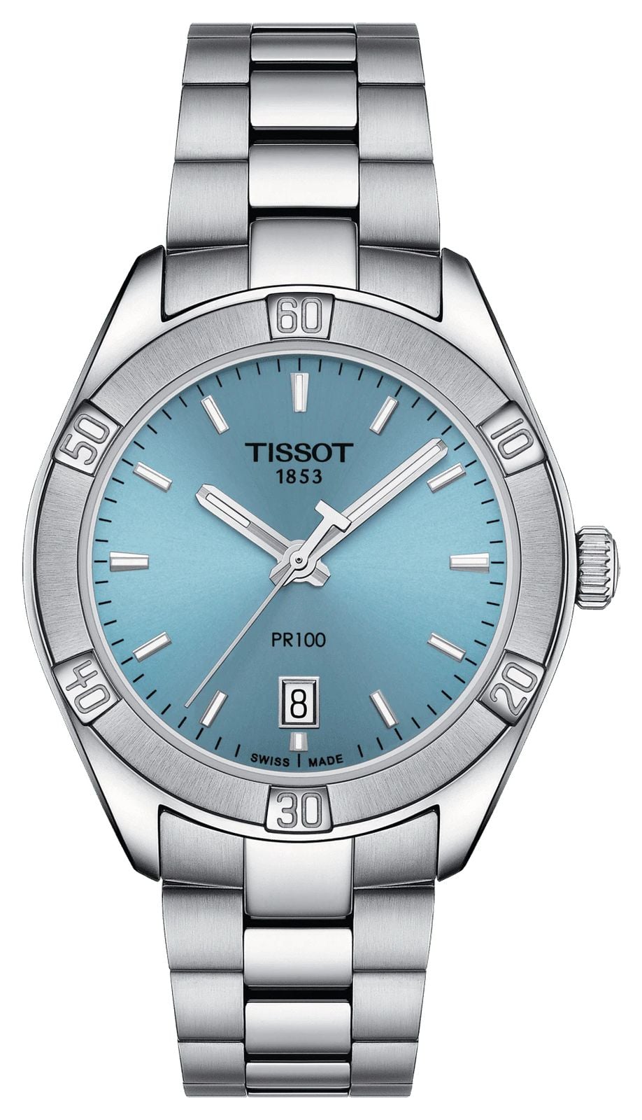 Tissot Pr100 femme sport chic | cadran bleu | bracelet en montre-image-72805