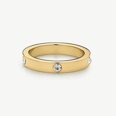 D.LOUISE Gold Tone Eternity Stacking Ring