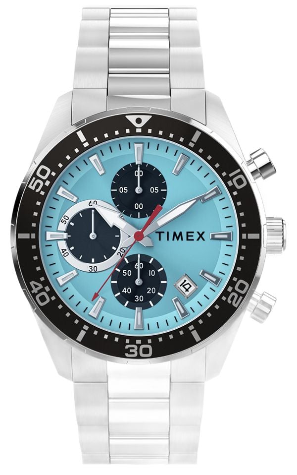 Timex Ridgefield Chronograph 42mm Light Blue Dial  Watch