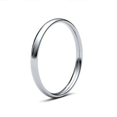 James Moore & Co | 9 karaat witgoud | 2 mm | licht | maat traditioneel hof | ag_2llc-9w AG_2LLC-9W