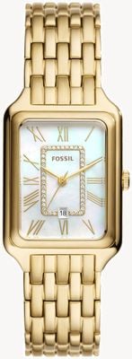 Fossil Raquel (26 mm) cadran en nacre / bracelet en acier inoxydable doré ES5304