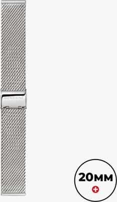 Mondaine Bransoleta ze stali nierdzewnej typu mesh - srebrna - zapięcie standardowe (20 mm) FM8920STEM6