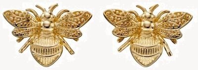 Elements Gold 9ct Yellow Gold Bee Stud Earrings GE2322