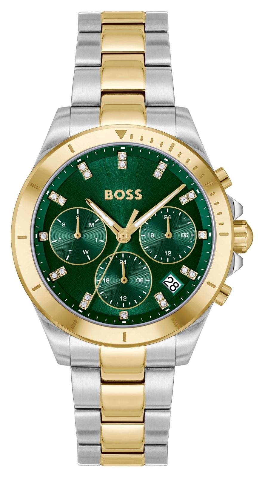 BOSS Alley Sport Lux (36 mm) cadran vert / bracelet en acier montre