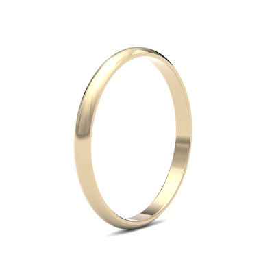 James Moore Wedding Rings | 9ct Yellow Gold | 2mm | Light | D-Shape | AG_2LLD-9Y