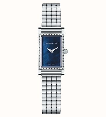 Herbelin Antarès Diamond Quartz (19mm) Blue Mother-of-Pearl Dial / 3x Bracelet & Strap Set COF.17444/70YB60SL2