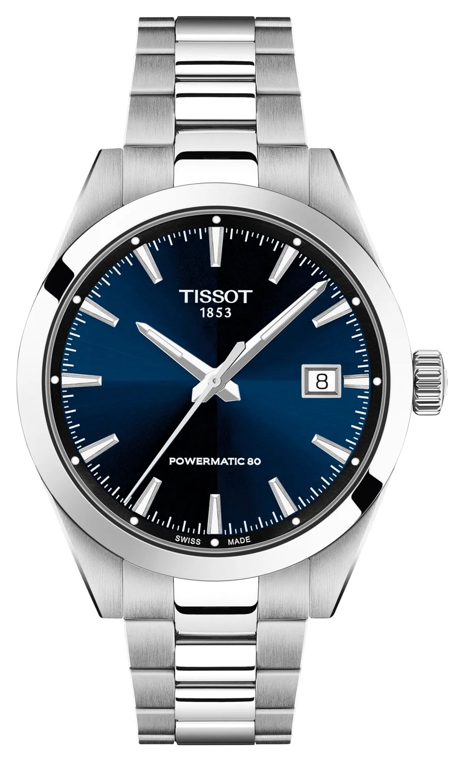 Tissot Gentleman Powermatic 80 (38 mm), cadran bleu montre
