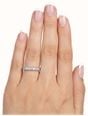 0.75ct Natural Diamond Princess Cut Platinum Half Eternity Ring JM3524 - widok alternatywny 4