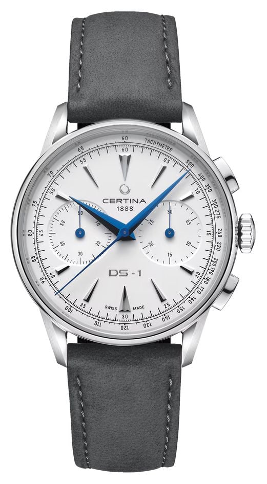 Certina DS-1 chrono automatique (42 mm) cadran blanc / montre