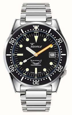 Squale 1521 Classic (42mm) Black Dial / Stainless Steel Bracelet 1521CL.SQ20L