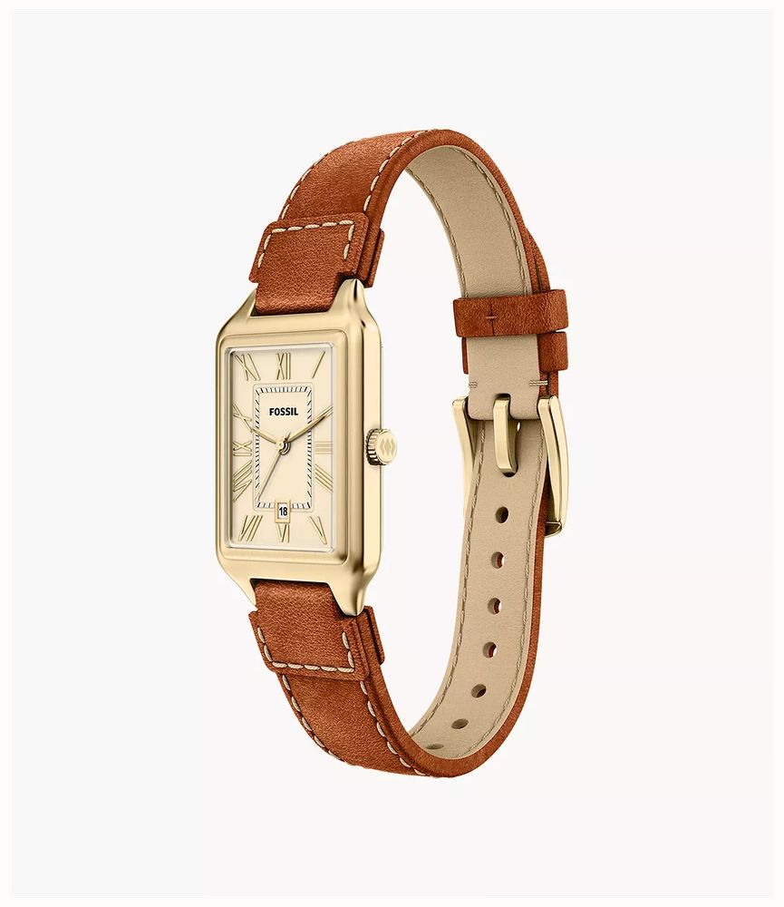 Fossil Raquel 23 mm Three-Hand Date Medium Brown Leather Fossil Watch ES5504 - 备用视图 4