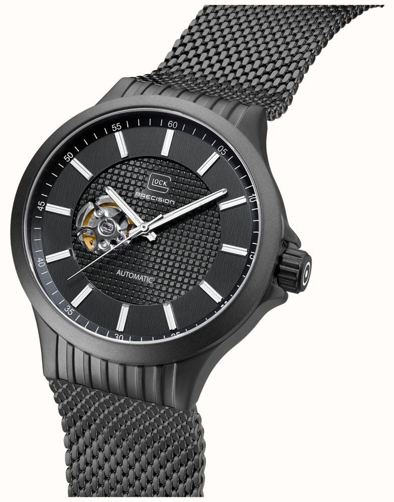 GLOCK Precision Automatic Open-Heart (44mm) Black Dial