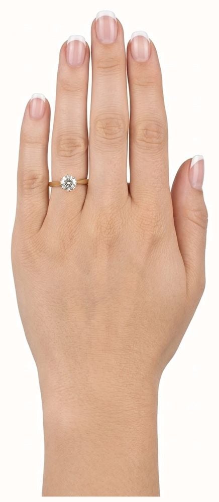James Moore & Co Pre-Owned 0.92ct Round Brilliant Natural Diamond 18ct Yellow Gold Solitaire Ring J63131 - alternative Ansicht 4